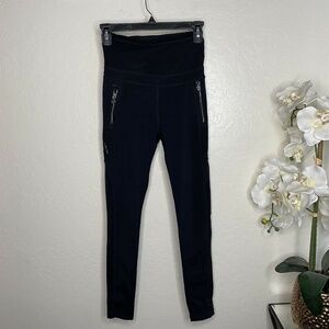 Lukka Lux Womens Black Stretch Leggings with Pockets Size XS